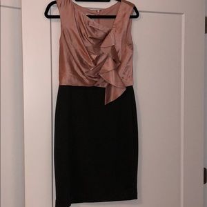 Satin and cotton wool dress